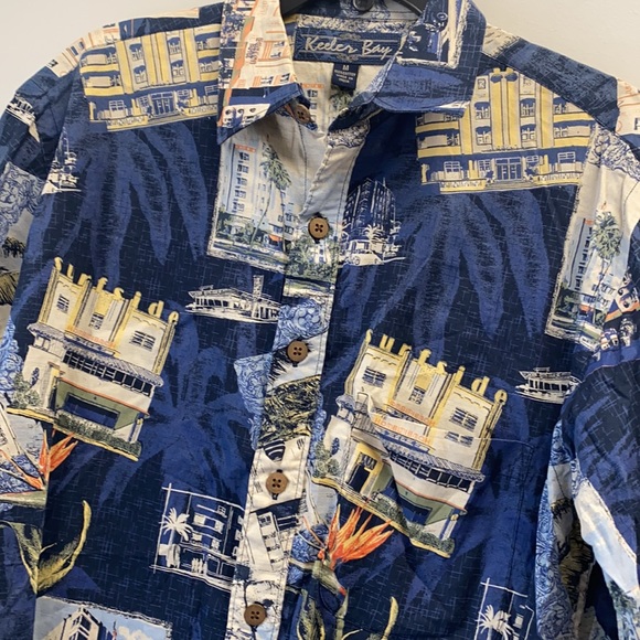 Keeler Bay surf side button front shirt Hawaiian M - Picture 3 of 5